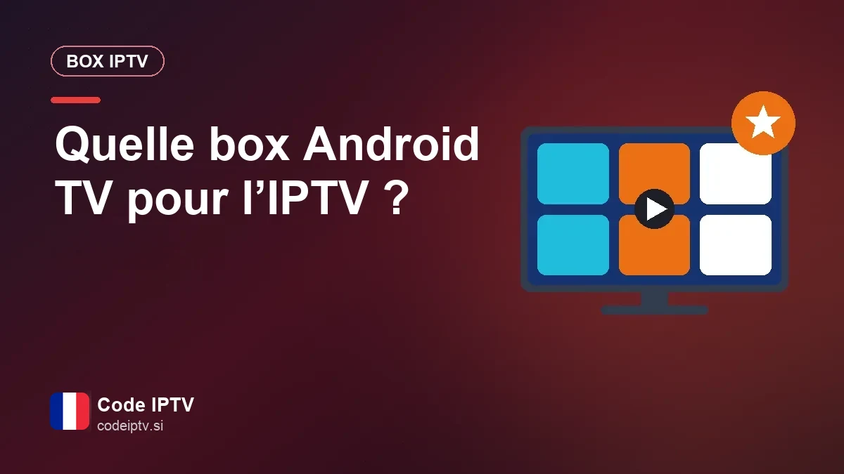 Boîtier Android TV posé près d’un téléviseur, avec sa télécommande
