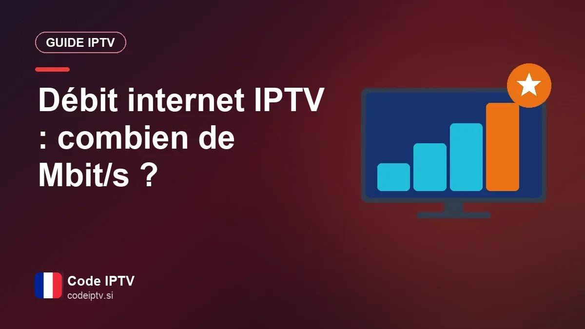Mesure du débit internet sur un ordinateur portable devant une télévision IPTV